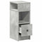 vidaXL Bedside Cabinet with Drawer Concrete Grey 25x31x66 cm