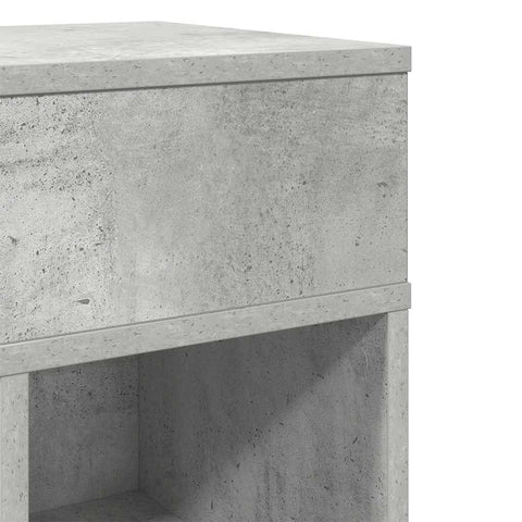 vidaXL Bedside Cabinet with Drawer Concrete Grey 25x31x66 cm