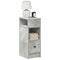 vidaXL Bedside Cabinet with Drawer Concrete Grey 25x31x66 cm