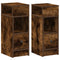 vidaXL Bedside Cabinets 2 pcs with Drawer Smoked Oak 25x31x66 cm