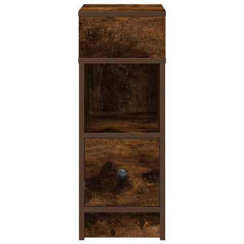 vidaXL Bedside Cabinets 2 pcs with Drawer Smoked Oak 25x31x66 cm