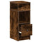 vidaXL Bedside Cabinets 2 pcs with Drawer Smoked Oak 25x31x66 cm