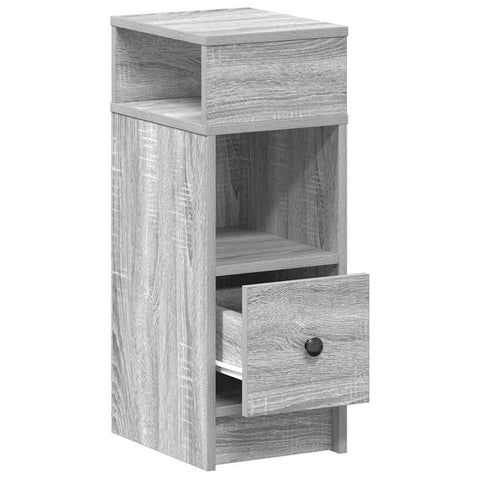 vidaXL Bedside Cabinet with Drawer Grey Sonoma 25x31x66 cm