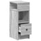 vidaXL Bedside Cabinet with Drawer Grey Sonoma 25x31x66 cm