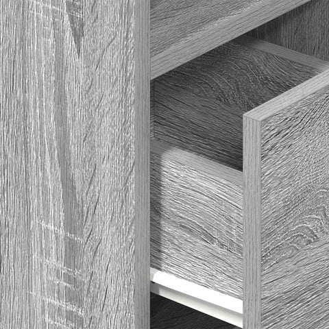 vidaXL Bedside Cabinet with Drawer Grey Sonoma 25x31x66 cm