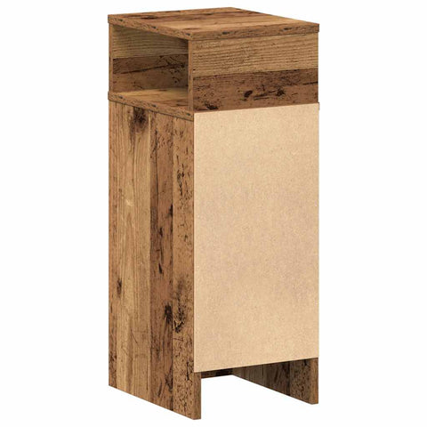 vidaXL Bedside Cabinet with Drawer Old Wood 25x31x66 cm