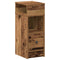 vidaXL Bedside Cabinets 2 pcs with Drawer Old Wood 25x31x66 cm