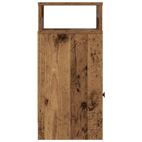 vidaXL Bedside Cabinets 2 pcs with Drawer Old Wood 25x31x66 cm