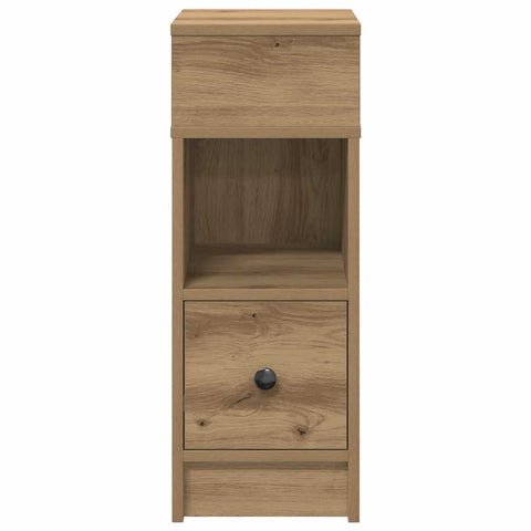 vidaXL Bedside Cabinet with Drawer Artisan Oak 25x31x66 cm