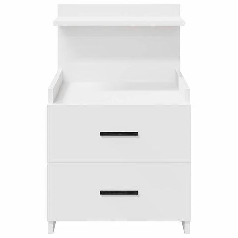 vidaXL Bedside Cabinet with 2 Drawers White 40x36.5x62 cm