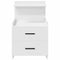 vidaXL Bedside Cabinet with 2 Drawers White 40x36.5x62 cm