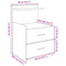 vidaXL Bedside Cabinet with 2 Drawers White 40x36.5x62 cm