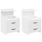 vidaXL Bedside Cabinets 2 pcs with 2 Drawers White 40x36.5x62 cm