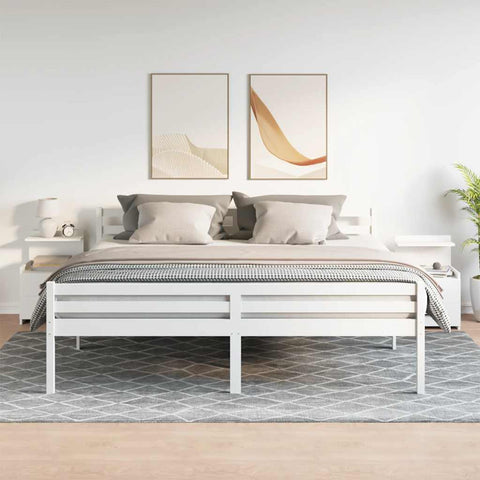 vidaXL Bedside Cabinets 2 pcs with 2 Drawers White 40x36.5x62 cm