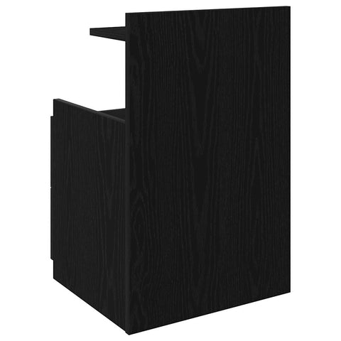 vidaXL Bedside Cabinet with 2 Drawers Black 40x36.5x62 cm