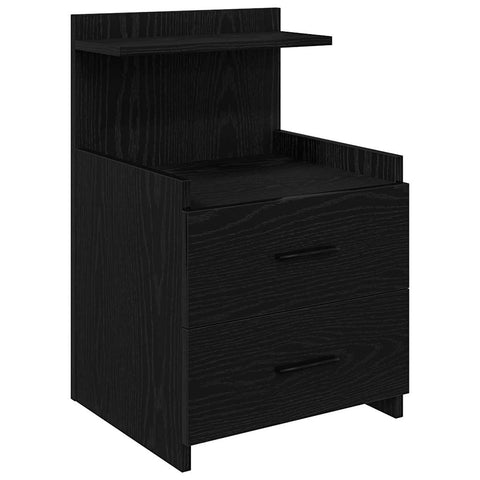 vidaXL Bedside Cabinets 2 pcs with 2 Drawers Black 40x36.5x62 cm
