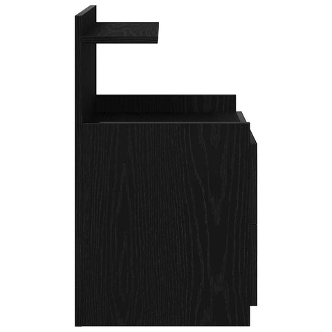 vidaXL Bedside Cabinets 2 pcs with 2 Drawers Black 40x36.5x62 cm