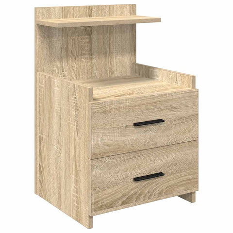 vidaXL Bedside Cabinets 2 pcs with 2 Drawers Sonoma Oak 40x36.5x62 cm