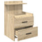 vidaXL Bedside Cabinets 2 pcs with 2 Drawers Sonoma Oak 40x36.5x62 cm