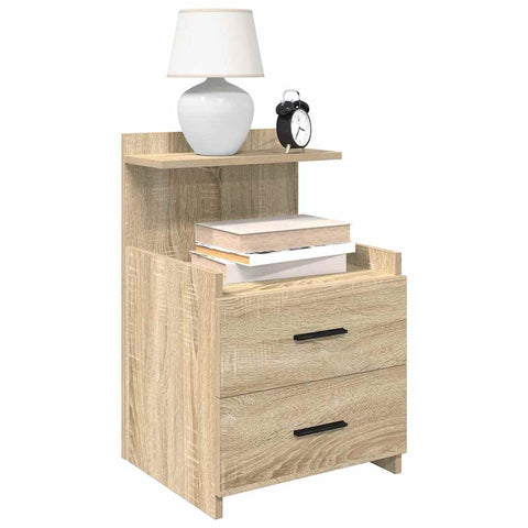 vidaXL Bedside Cabinets 2 pcs with 2 Drawers Sonoma Oak 40x36.5x62 cm