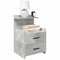 vidaXL Bedside Cabinet with 2 Drawers Concrete Grey 40x36.5x62 cm