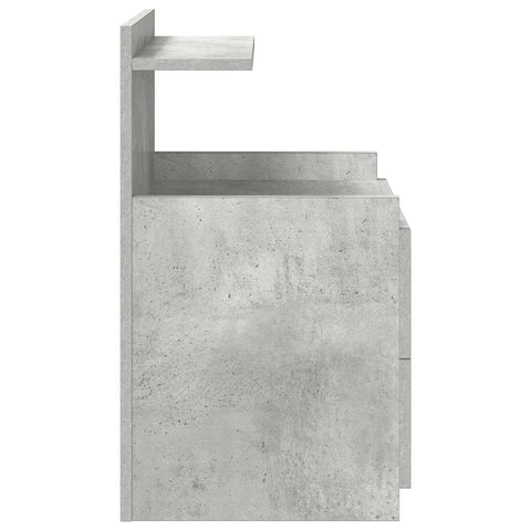 vidaXL Bedside Cabinets 2 pcs with 2 Drawers Concrete Grey 40x36.5x62 cm