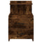 vidaXL Bedside Cabinet with 2 Drawers Smoked Oak 40x36.5x62 cm