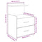 vidaXL Bedside Cabinet with 2 Drawers Smoked Oak 40x36.5x62 cm