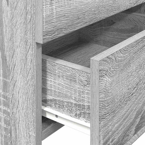 vidaXL Bedside Cabinet with 2 Drawers Grey Sonoma 40x36.5x62 cm