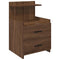 vidaXL Bedside Cabinet with 2 Drawers Brown Oak 40x36.5x62 cm