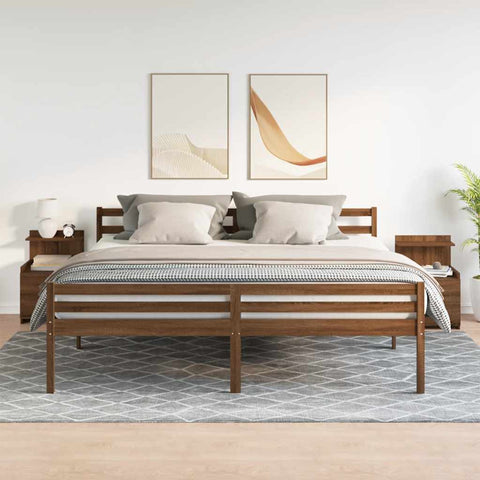 vidaXL Bedside Cabinets 2 pcs with 2 Drawers Brown Oak 40x36.5x62 cm