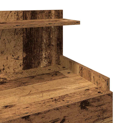 vidaXL Bedside Cabinet with 2 Drawers Old Wood 40x36.5x62 cm
