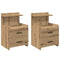 vidaXL Bedside Cabinets 2 pcs with 2 Drawers Artisan Oak 40x36.5x62 cm