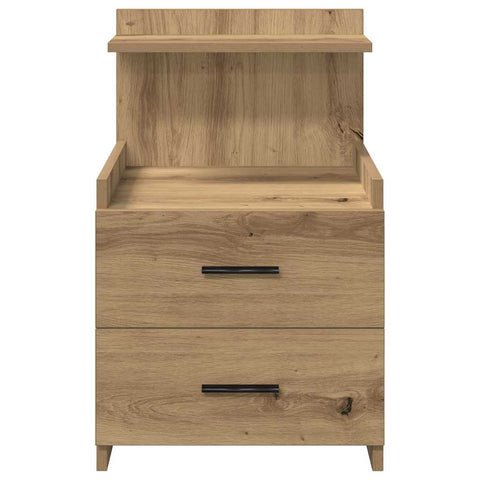 vidaXL Bedside Cabinets 2 pcs with 2 Drawers Artisan Oak 40x36.5x62 cm