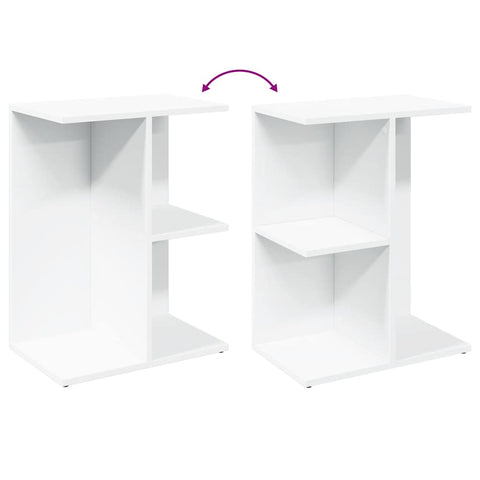 vidaXL Bedside Table White 46.5x29x61 cm Engineered Wood