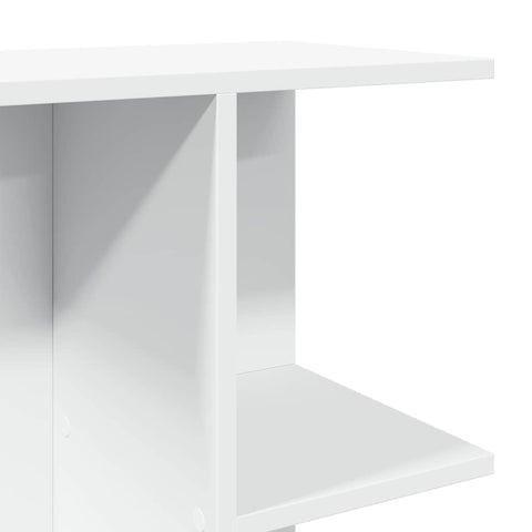 vidaXL Bedside Table White 46.5x29x61 cm Engineered Wood