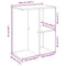vidaXL Bedside Table White 46.5x29x61 cm Engineered Wood