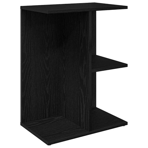 vidaXL Bedside Table Black Oak 46.5x29x61 cm Engineered Wood