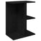vidaXL Bedside Table Black Oak 46.5x29x61 cm Engineered Wood
