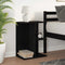 vidaXL Bedside Table Black Oak 46.5x29x61 cm Engineered Wood