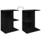 vidaXL Bedside Table Black Oak 46.5x29x61 cm Engineered Wood