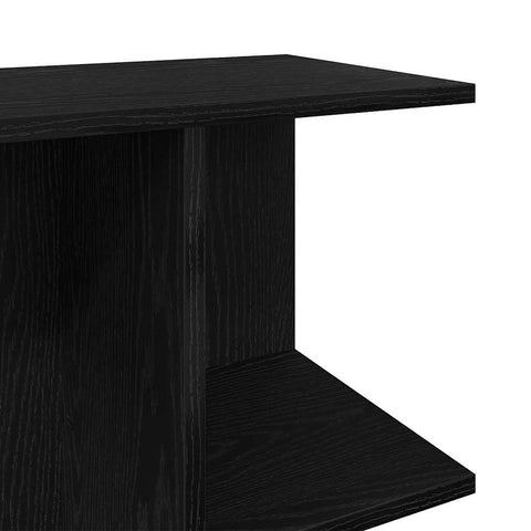 vidaXL Bedside Table Black Oak 46.5x29x61 cm Engineered Wood