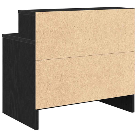 vidaXL Bedside Cabinet with Drawer Black Oak 51x31x47 cm