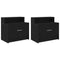 vidaXL Bedside Cabinets with Drawer 2 pcs Black Oak 51x31x47 cm