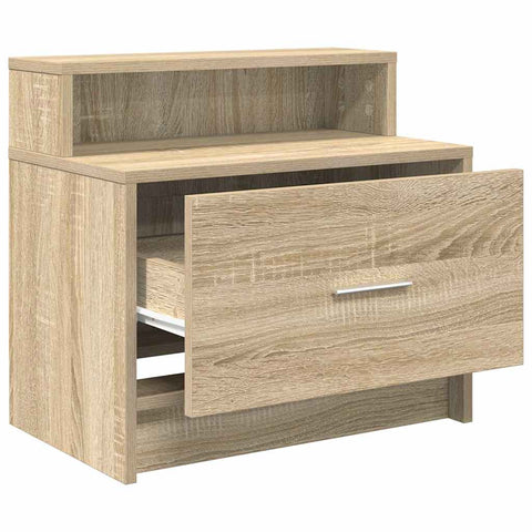 vidaXL Bedside Cabinet with Drawer Sonoma Oak 51x31x47 cm