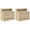 vidaXL Bedside Cabinets with Drawer 2 pcs Sonoma Oak 51x31x47 cm