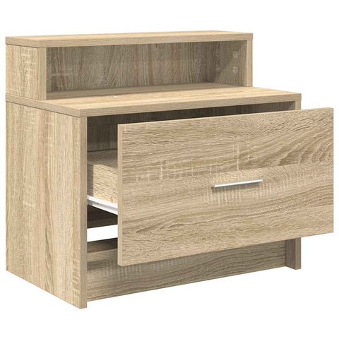 vidaXL Bedside Cabinets with Drawer 2 pcs Sonoma Oak 51x31x47 cm