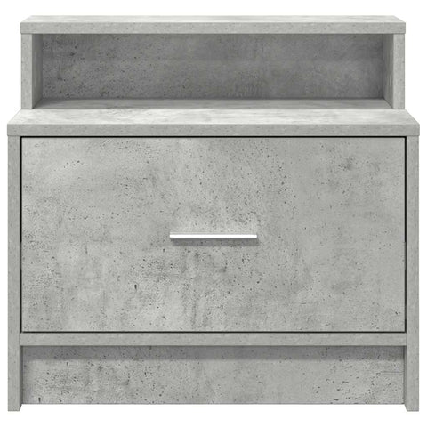 vidaXL Bedside Cabinet with Drawer Concrete Grey 51x31x47 cm
