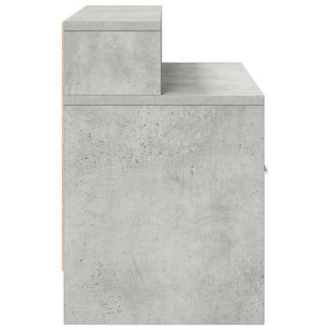 vidaXL Bedside Cabinet with Drawer Concrete Grey 51x31x47 cm