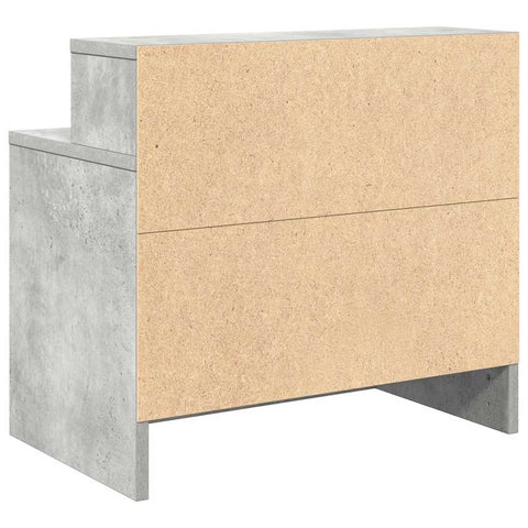 vidaXL Bedside Cabinet with Drawer Concrete Grey 51x31x47 cm
